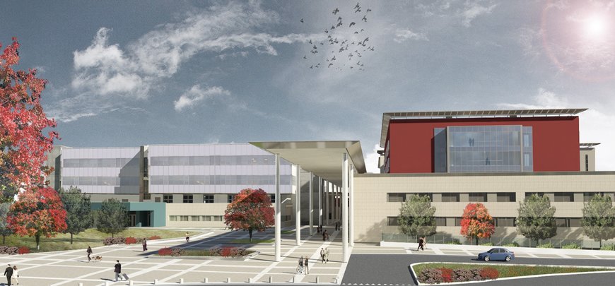 Trio of Potain cranes construct hospital of the future in Treviso, Italy